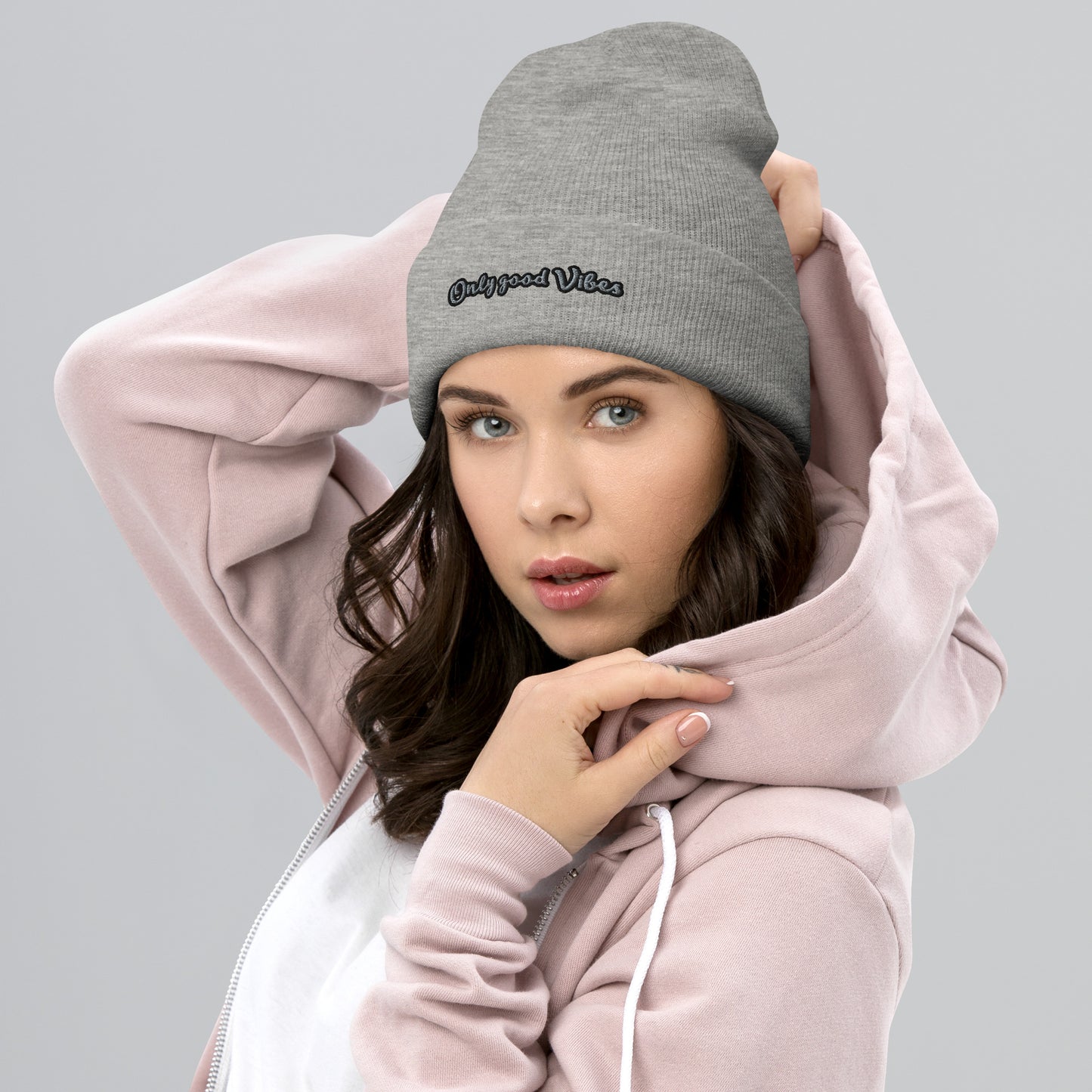 Damen Beanie Only Good Vibes verschiedene Farben