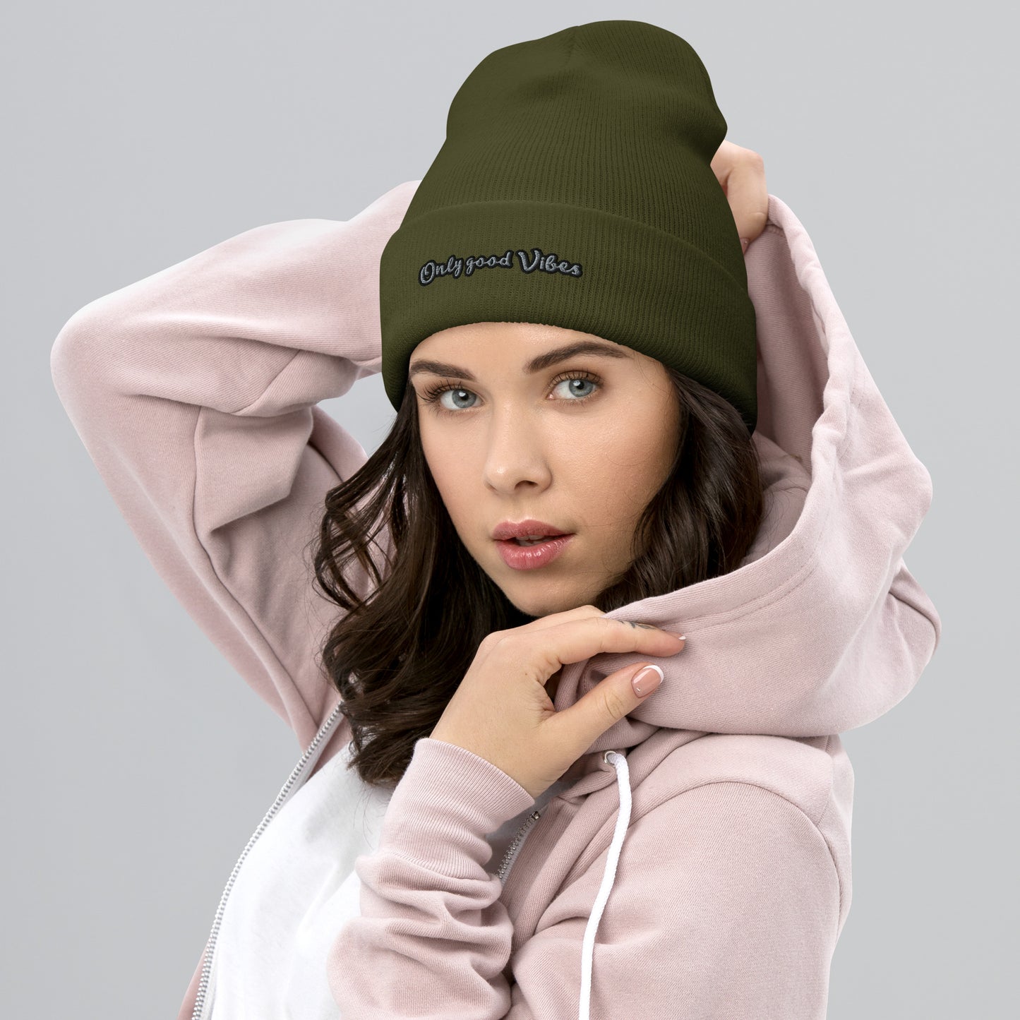 Damen Beanie Only Good Vibes verschiedene Farben