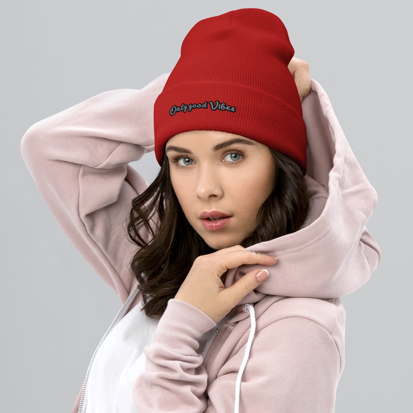Damen Beanie Only Good Vibes verschiedene Farben