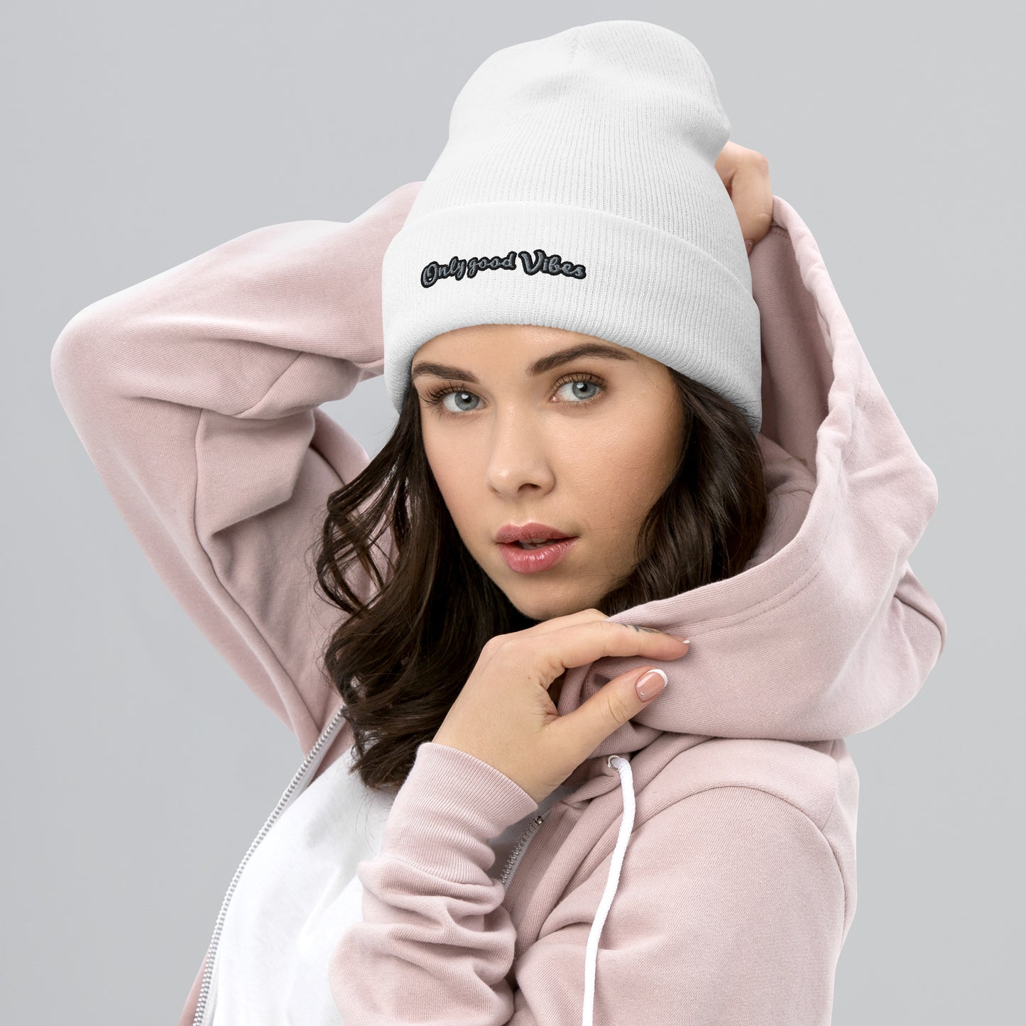 Damen Beanie Only Good Vibes verschiedene Farben