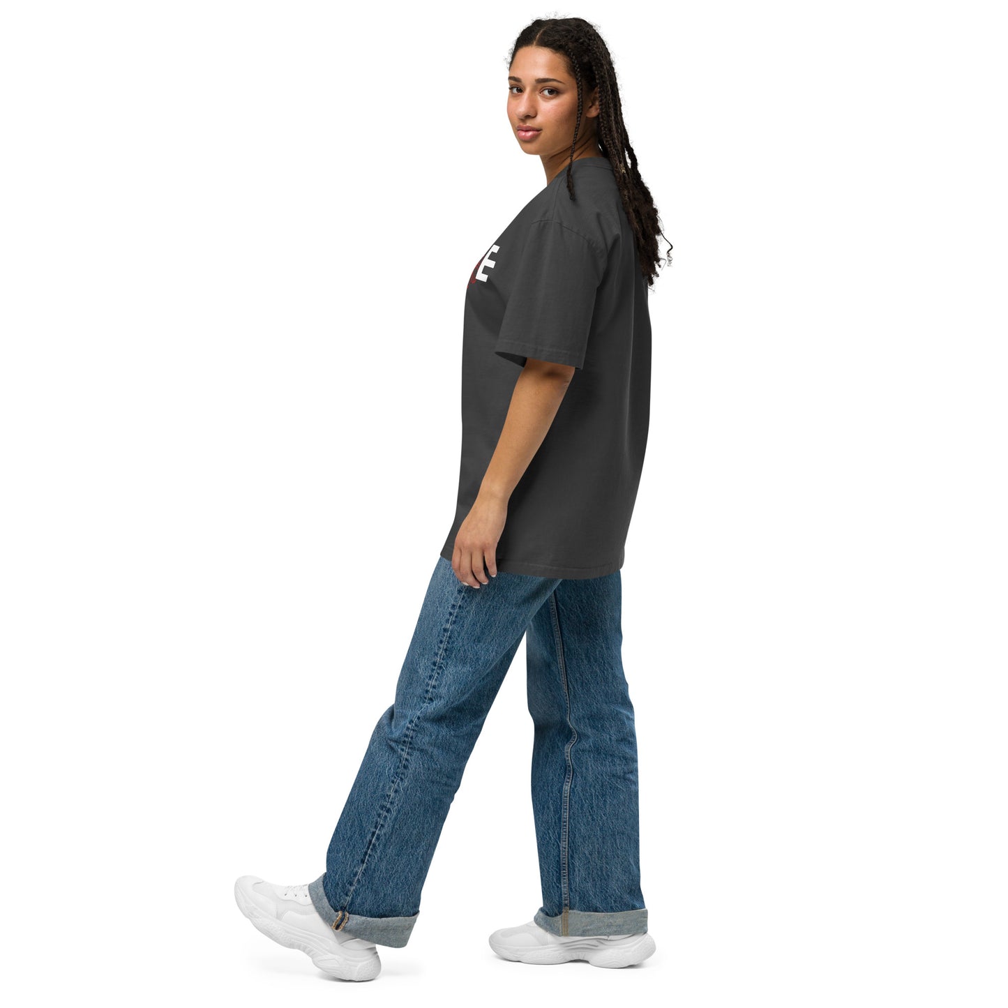Oversized T-Shirt mit verwaschenem Look