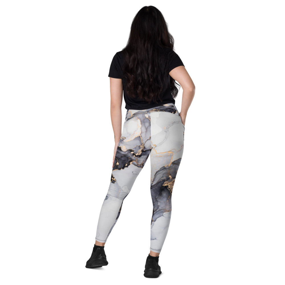 Leggings mit Taschen Abstract Grey