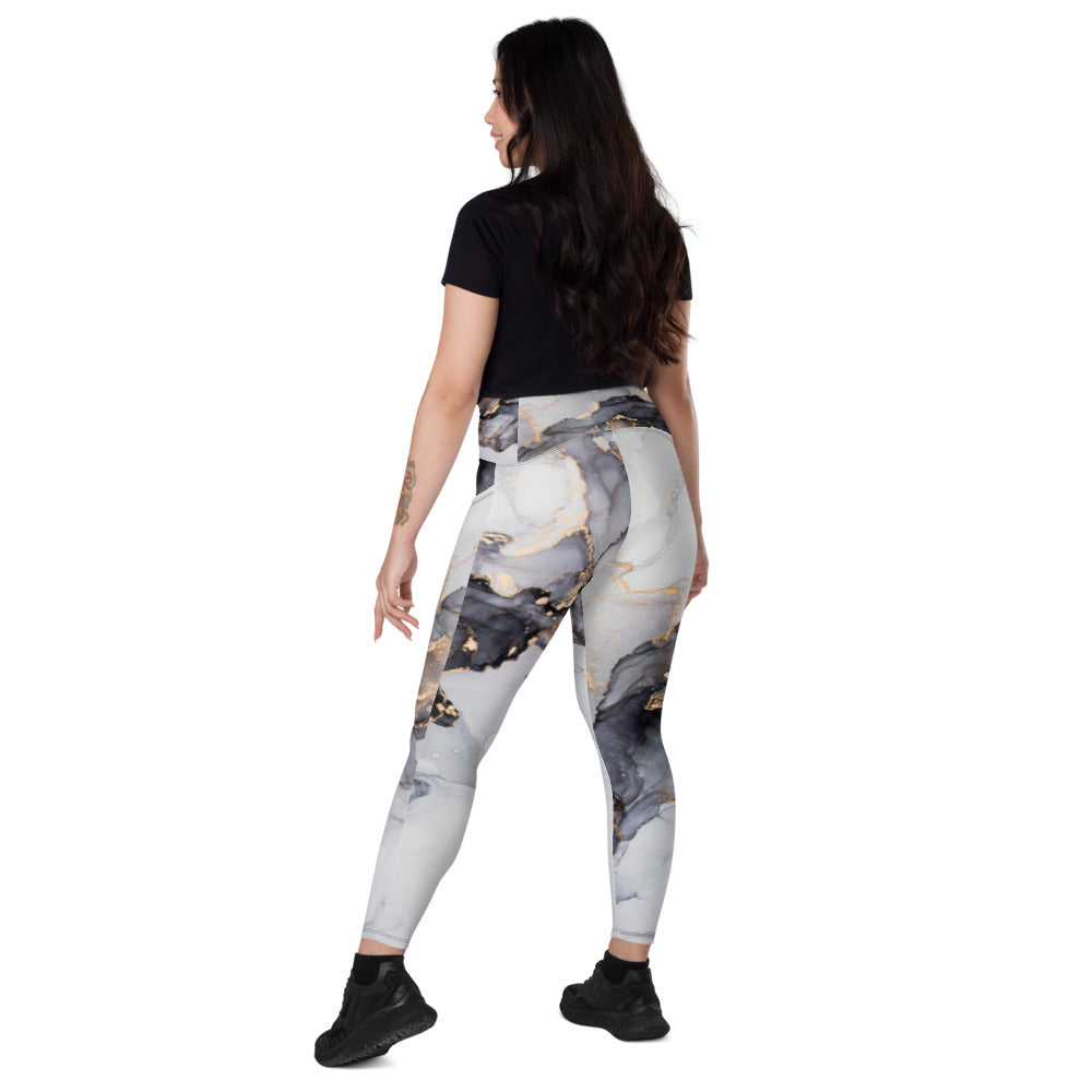 Leggings mit Taschen Abstract Grey