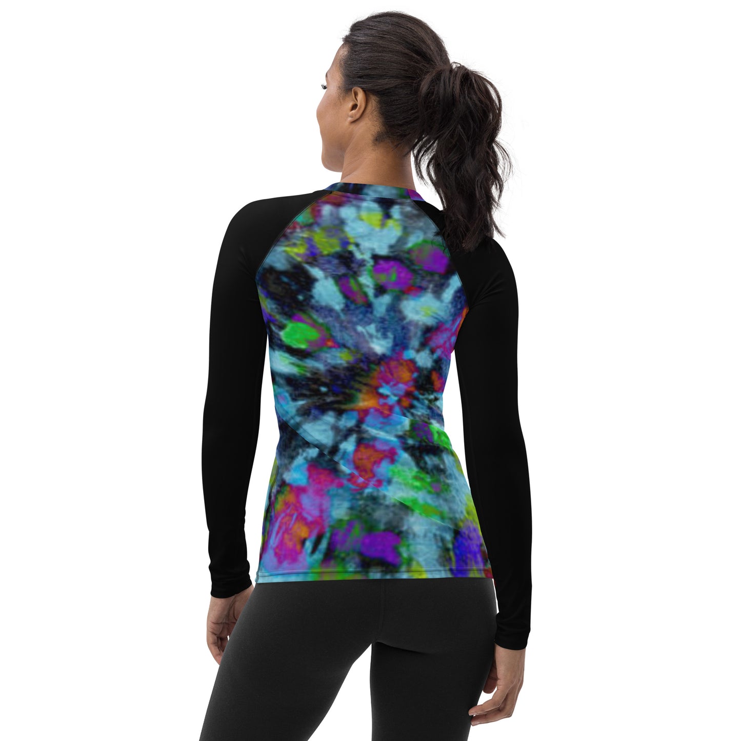 Damen-Rash-Guard Blue Batik