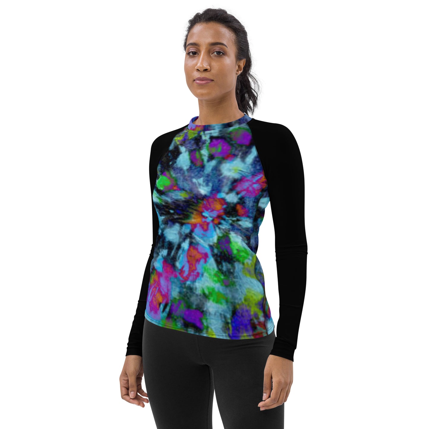 Damen-Rash-Guard Blue Batik