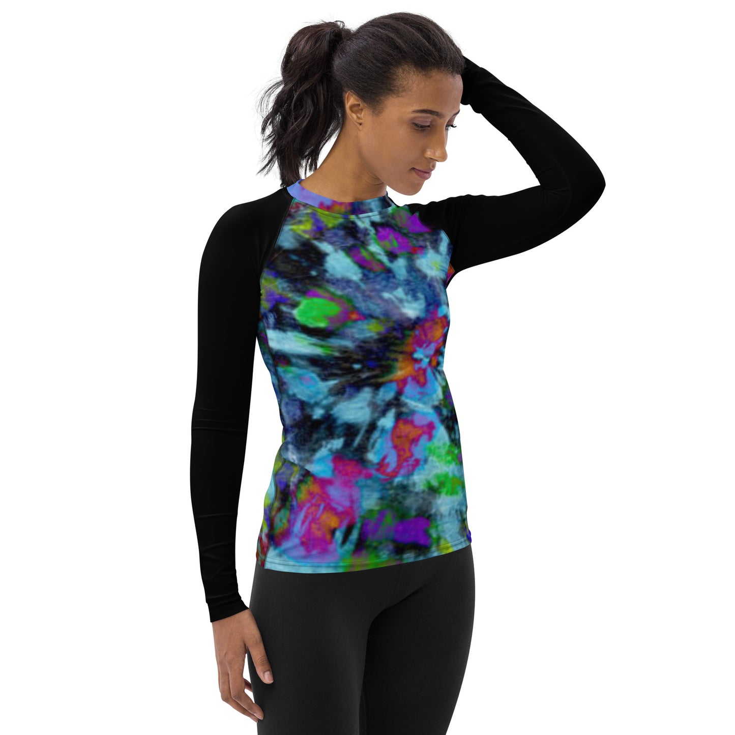 Damen-Rash-Guard Blue Batik