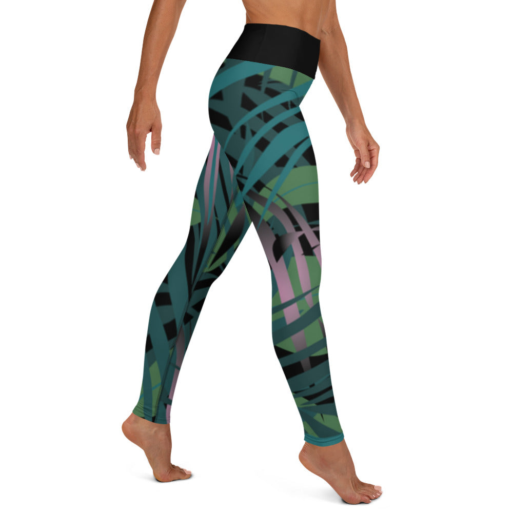 Damen-Yoga-Leggings mit hohem Bund für mühelosen Komfort und trendige Performance - Perfekt für Yoga und den Alltag!  Floral