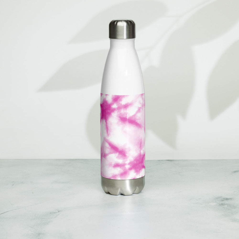 Edelstahl Trinkflasche Aquarell Pinky