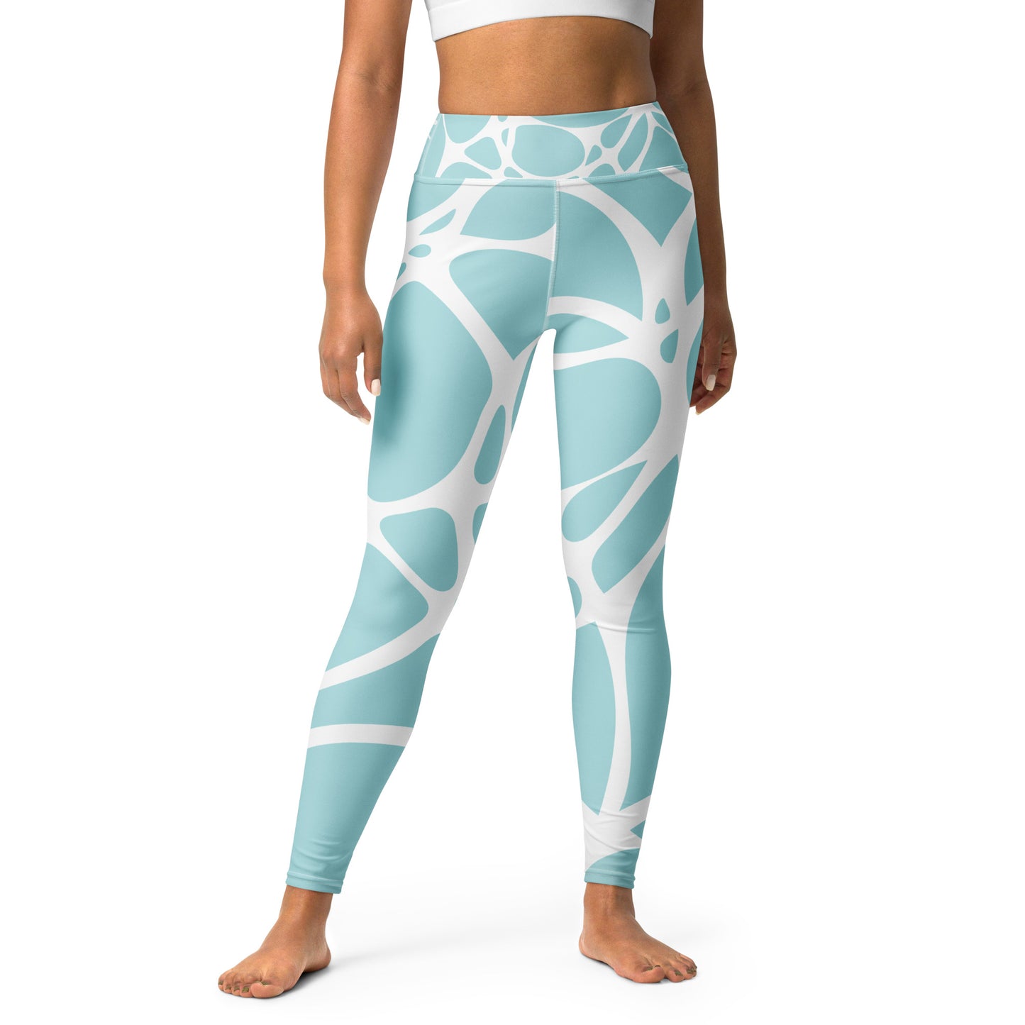 Damen-Yoga-Leggings mit hohem Bund für mühelosen Komfort und trendige Performance - Perfekt für Yoga und den Alltag!  Drop