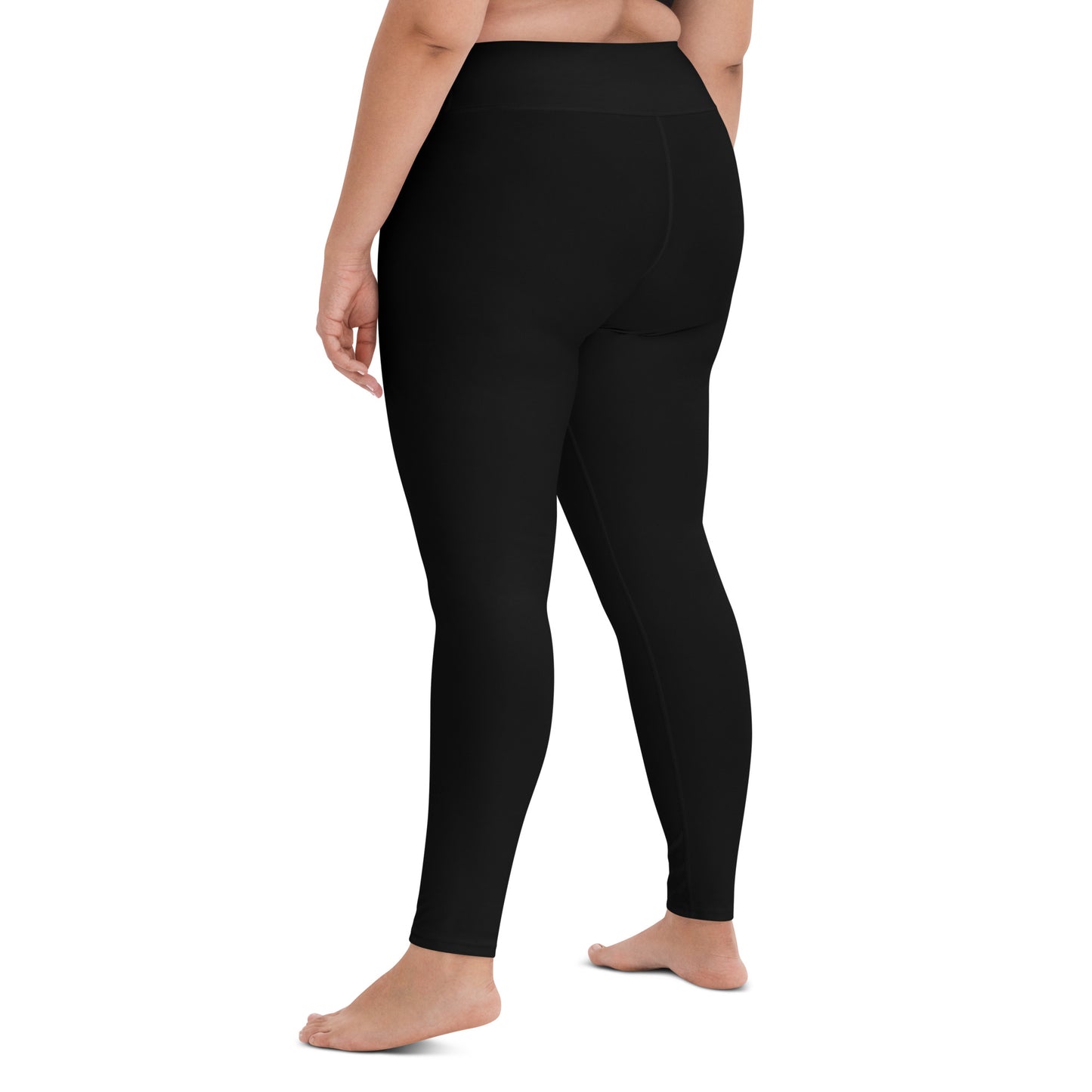 Damen-Yoga-Leggings mit hohem Bund für mühelosen Komfort und trendige Performance - Perfekt für Yoga und den Alltag! Basic Black