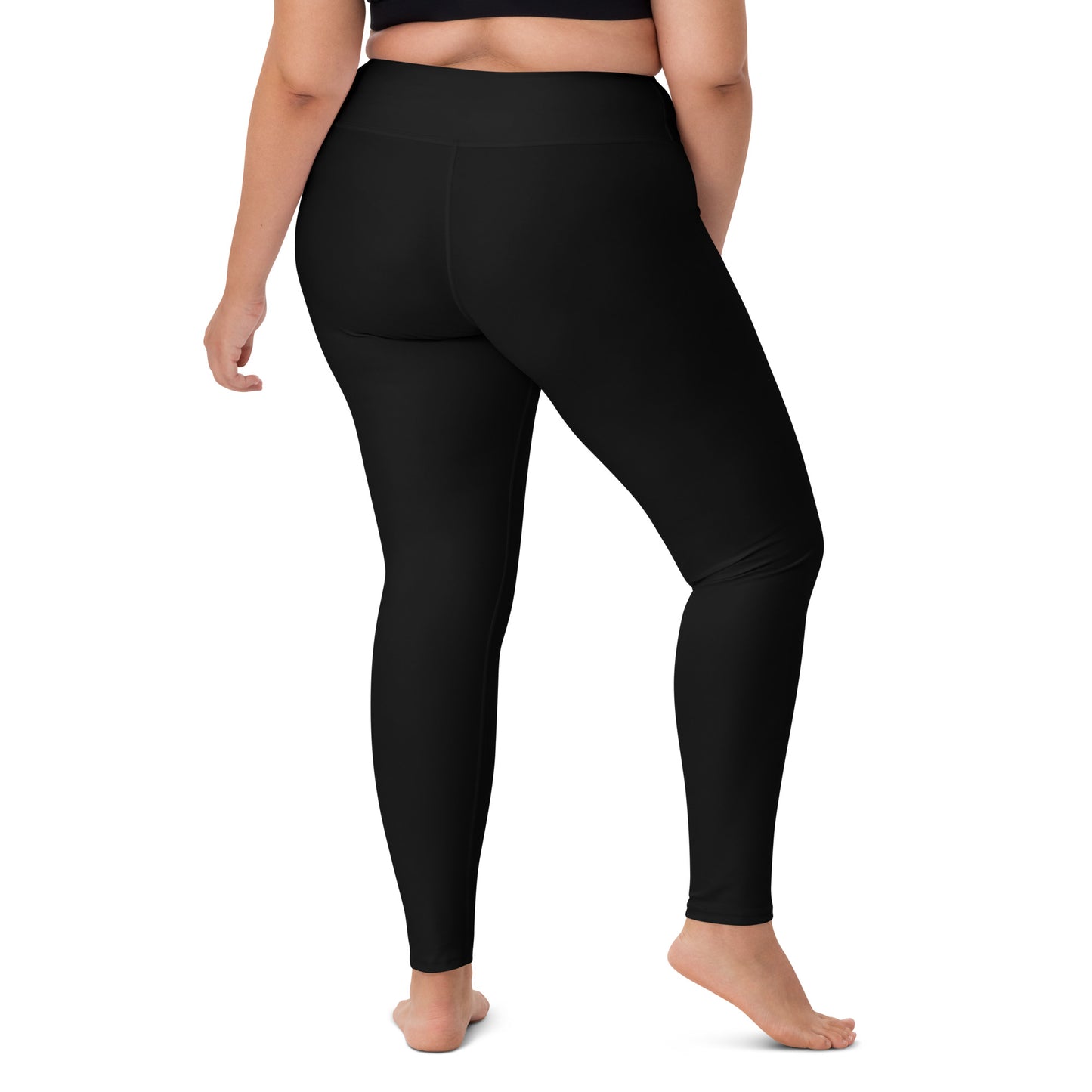 Damen-Yoga-Leggings mit hohem Bund für mühelosen Komfort und trendige Performance - Perfekt für Yoga und den Alltag! Basic Black