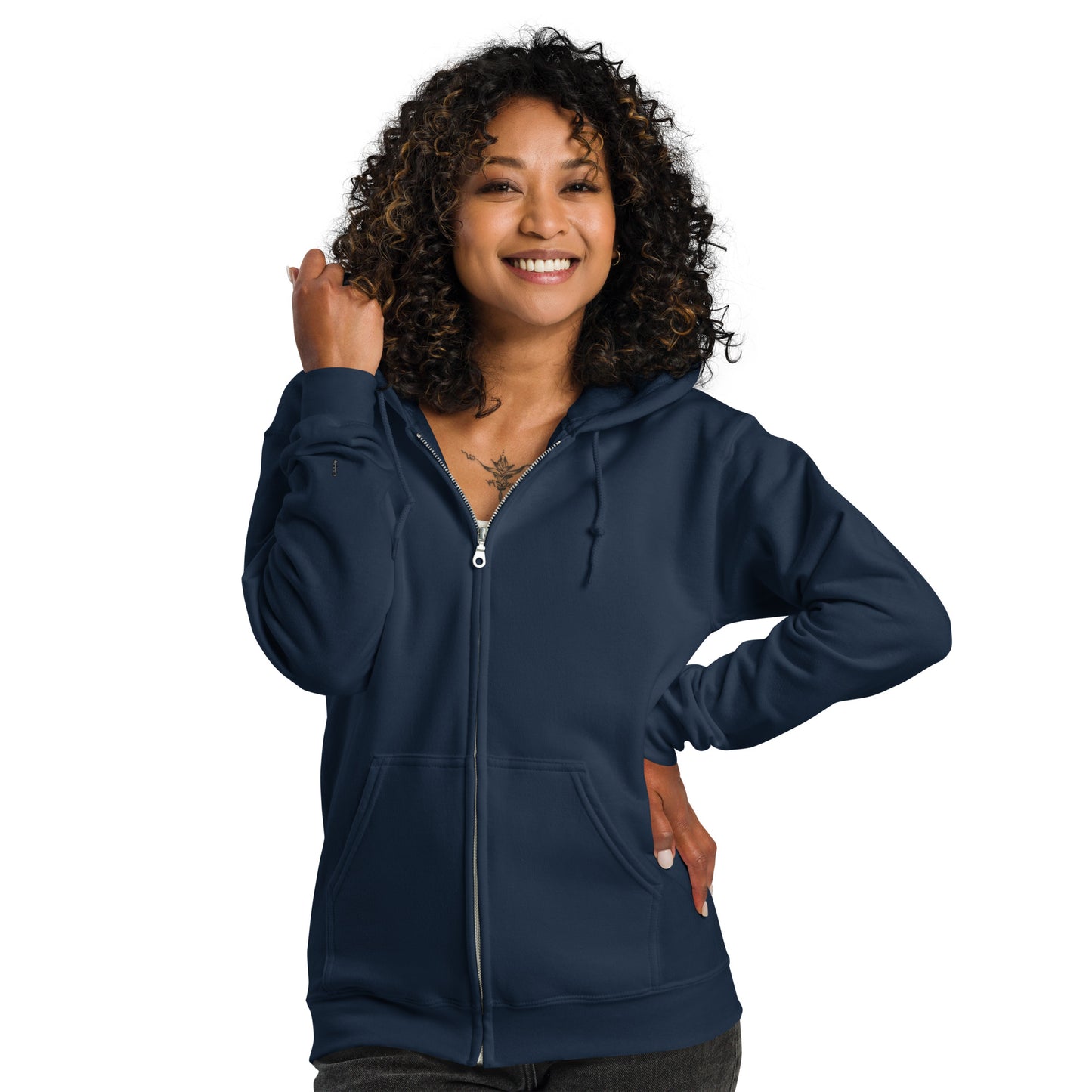 Kapuzenjacke Zip Hoodie Damen mit Reißverschluss