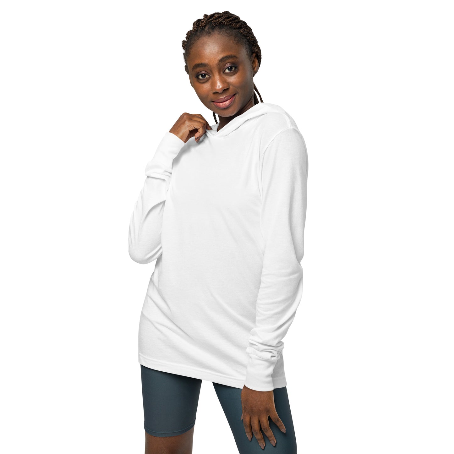 Damen Langarmshirt mit Kapuze Basic