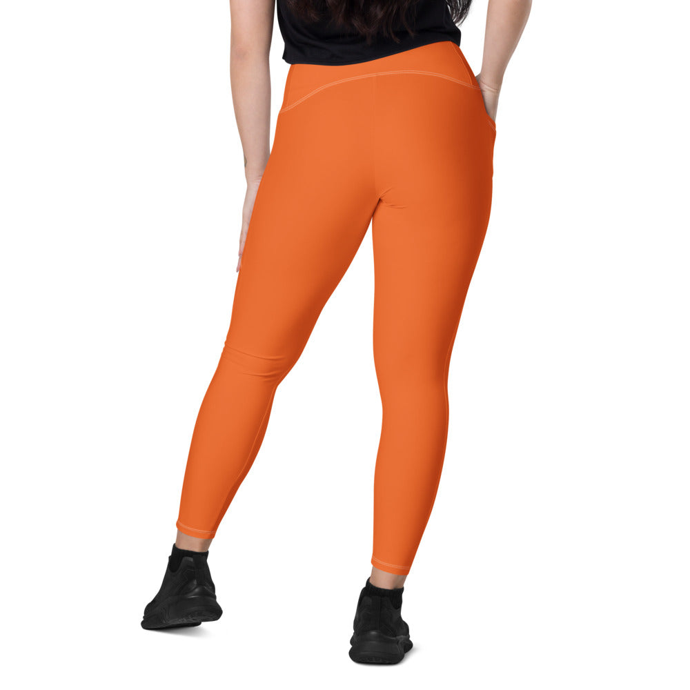 Leggings mit Taschen Basic Orange