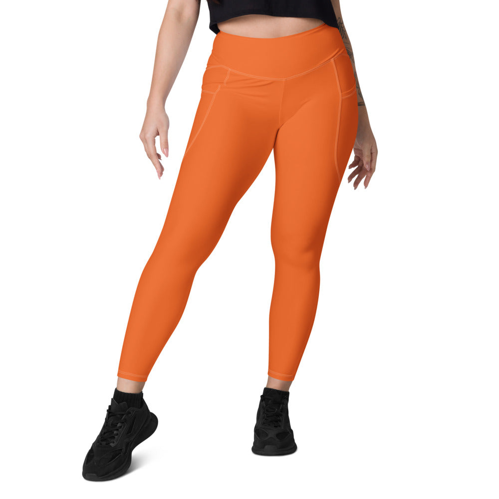 Leggings mit Taschen Basic Orange