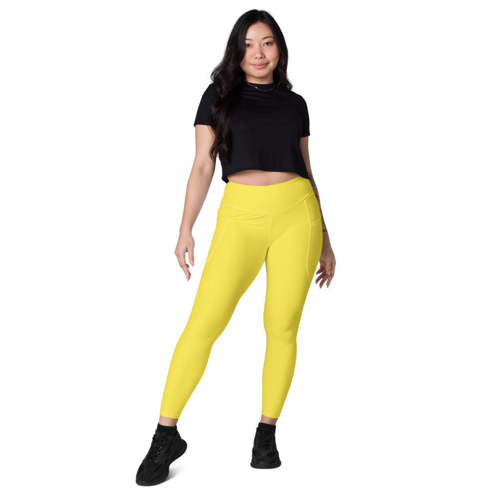 Leggings mit Taschen Basic Yellow