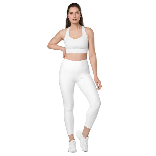 Leggings mit Taschen Basic White