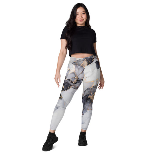 Leggings mit Taschen Abstract Grey