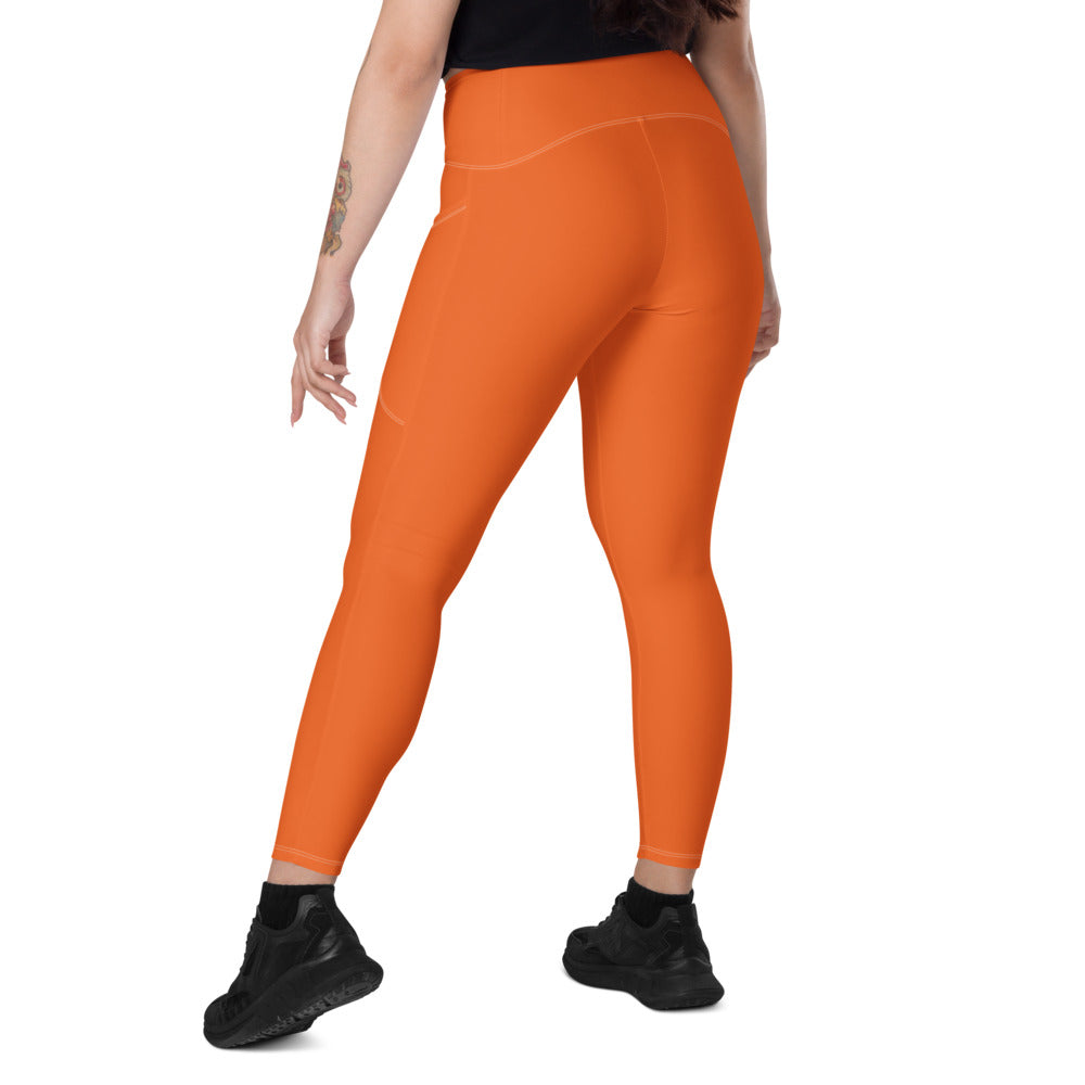 Leggings mit Taschen Basic Orange