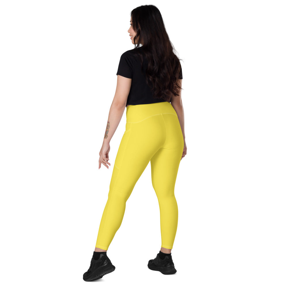 Leggings mit Taschen Basic Yellow