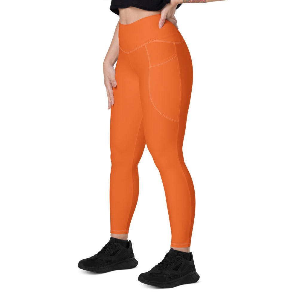 Leggings mit Taschen Basic Orange