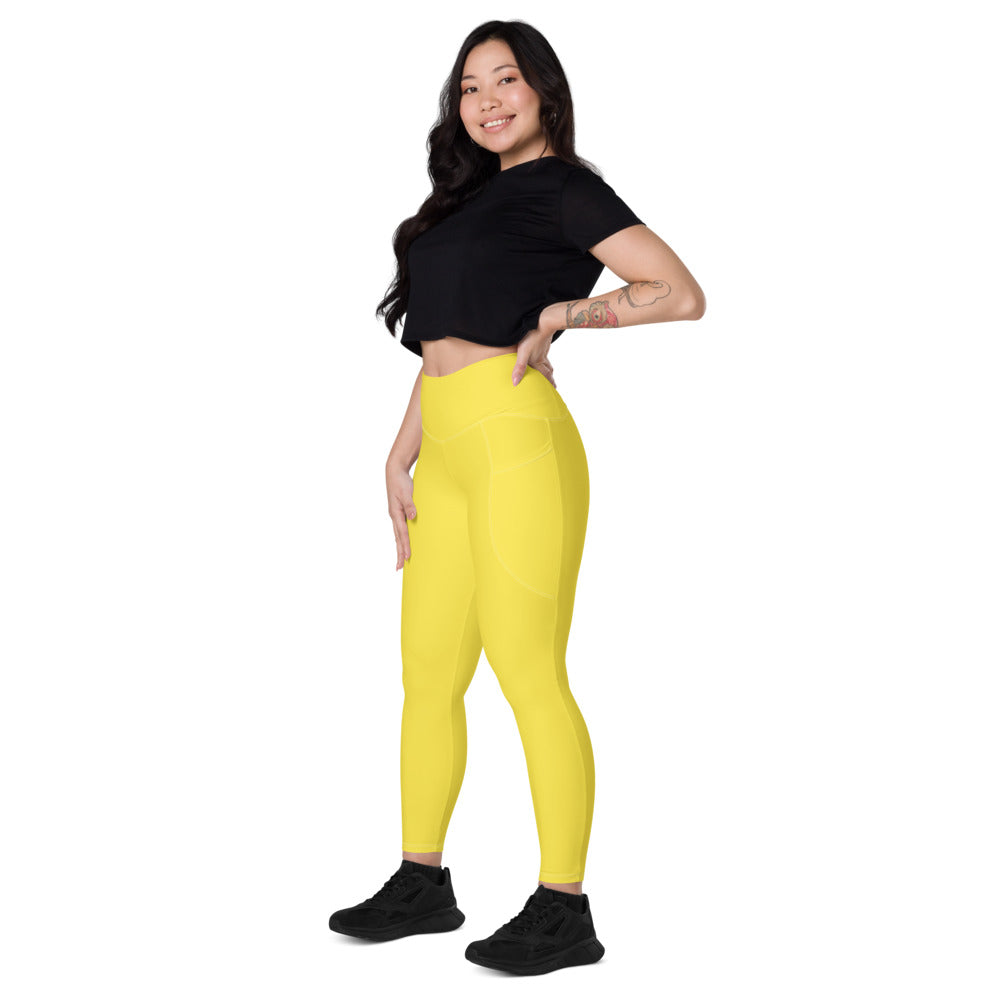 Leggings mit Taschen Basic Yellow