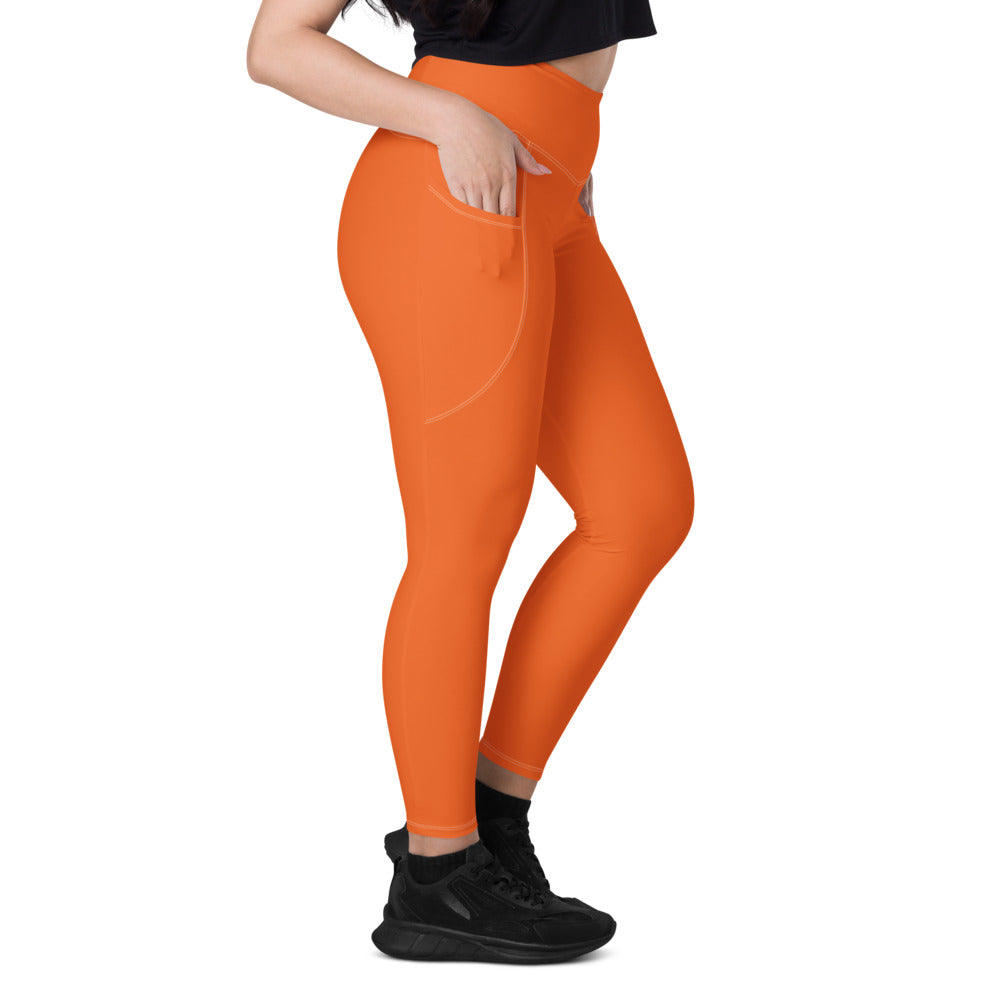 Leggings mit Taschen Basic Orange