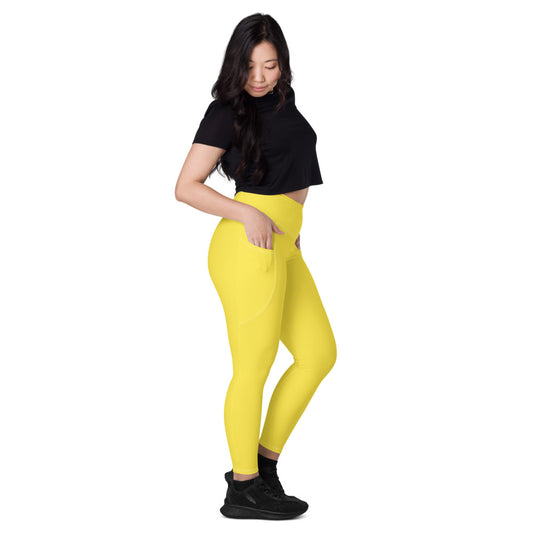 Leggings mit Taschen Basic Yellow