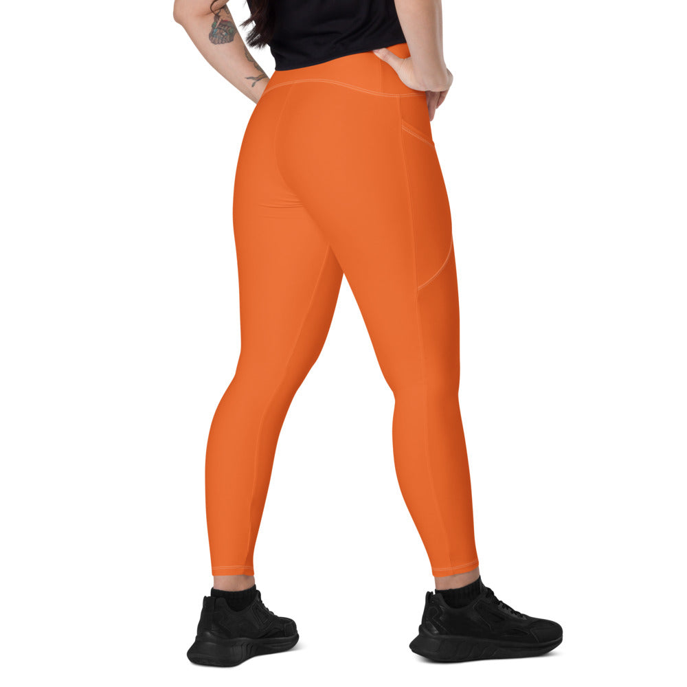 Leggings mit Taschen Basic Orange