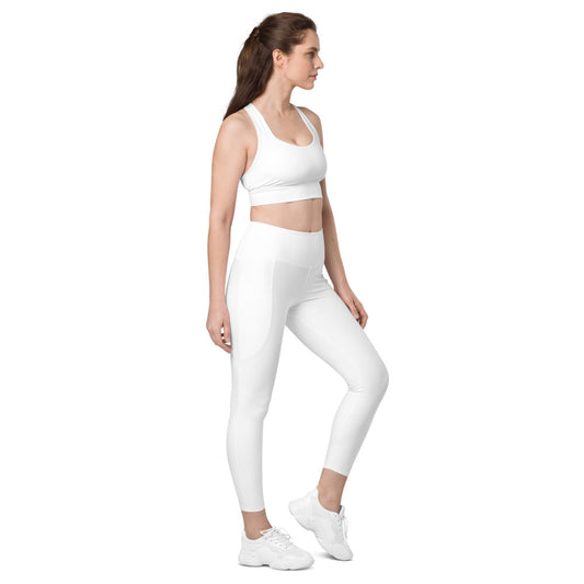 Leggings mit Taschen Basic White