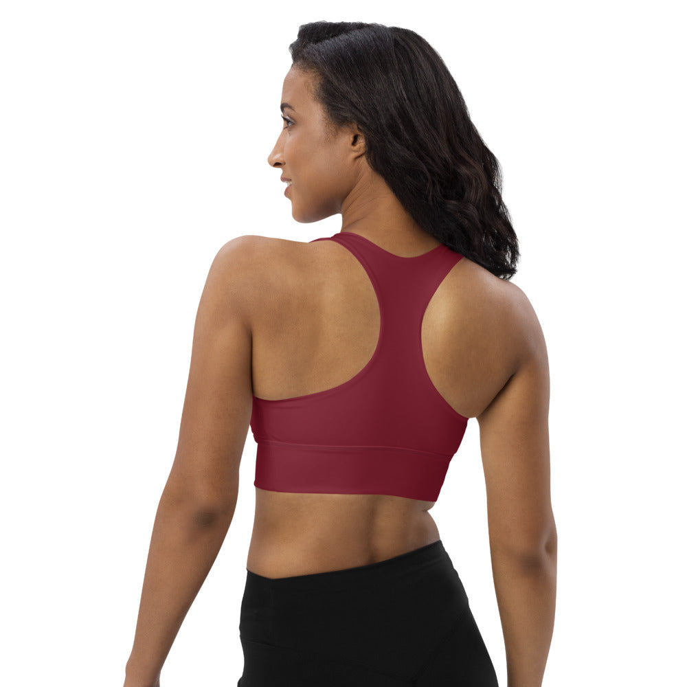 Longline-Sport-BH Basic Dark Red