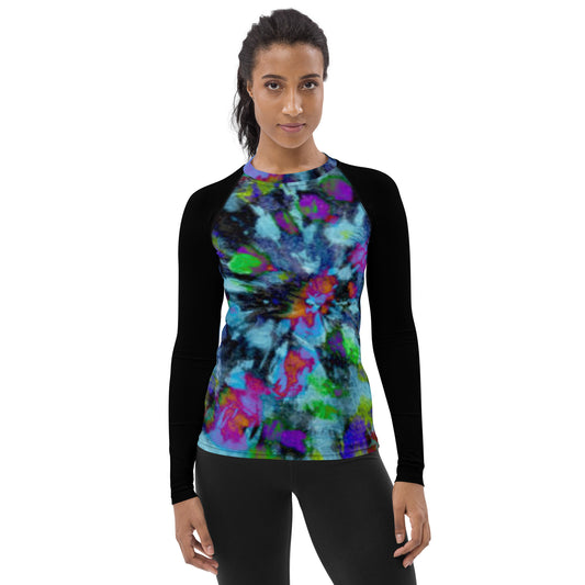 Damen-Rash-Guard Blue Batik