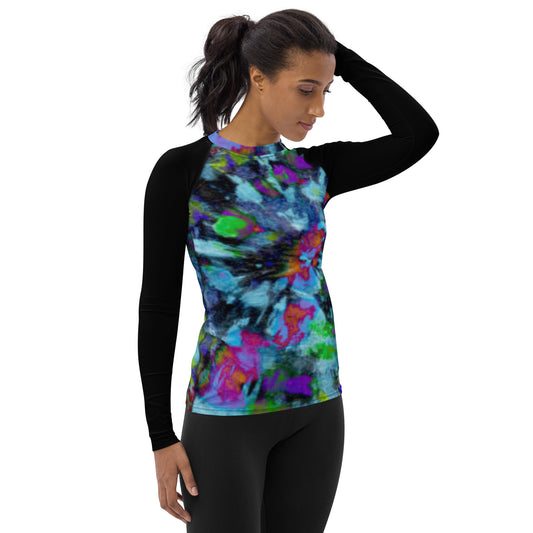 Damen-Rash-Guard Blue Batik