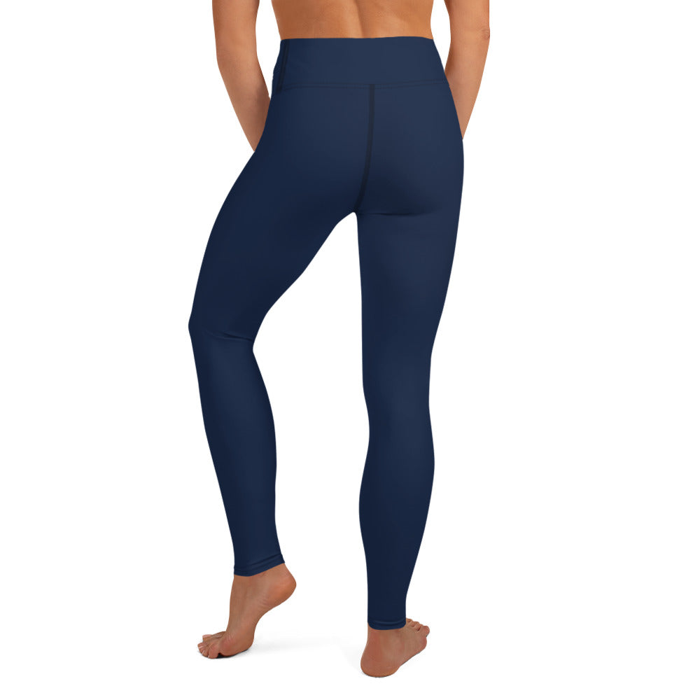 Damen-Yoga-Leggings mit hohem Bund für mühelosen Komfort und trendige Performance - Perfekt für Yoga und den Alltag! Basic Navy