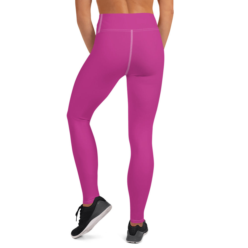 Damen-Yoga-Leggings mit hohem Bund für mühelosen Komfort und trendige Performance - Perfekt für Yoga und den Alltag!  Basic Pink