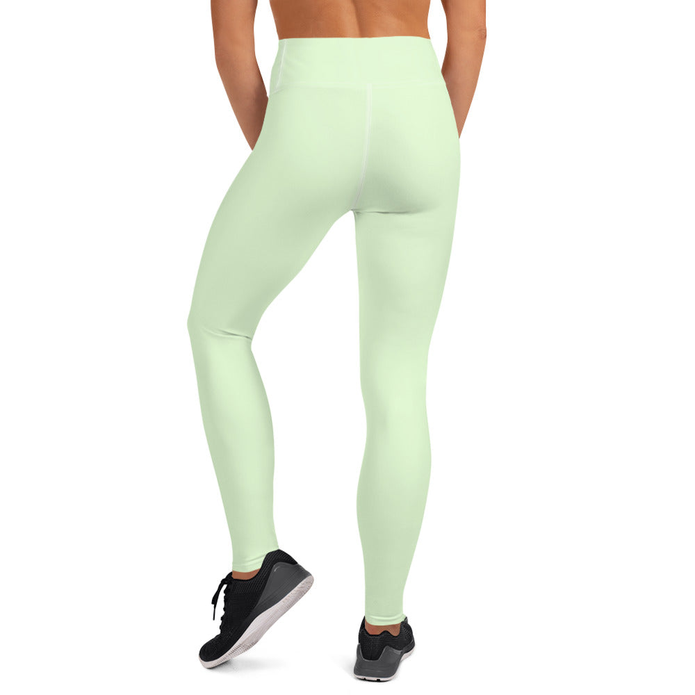 Damen-Yoga-Leggings mit hohem Bund für mühelosen Komfort und trendige Performance - Perfekt für Yoga und den Alltag! Basic Mint