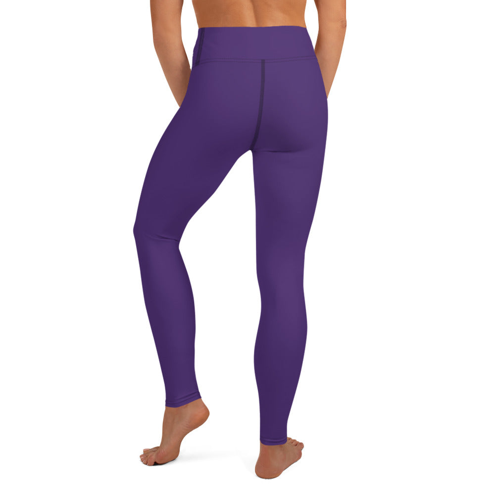 Damen-Yoga-Leggings mit hohem Bund für mühelosen Komfort und trendige Performance - Perfekt für Yoga und den Alltag!  Basic Purple