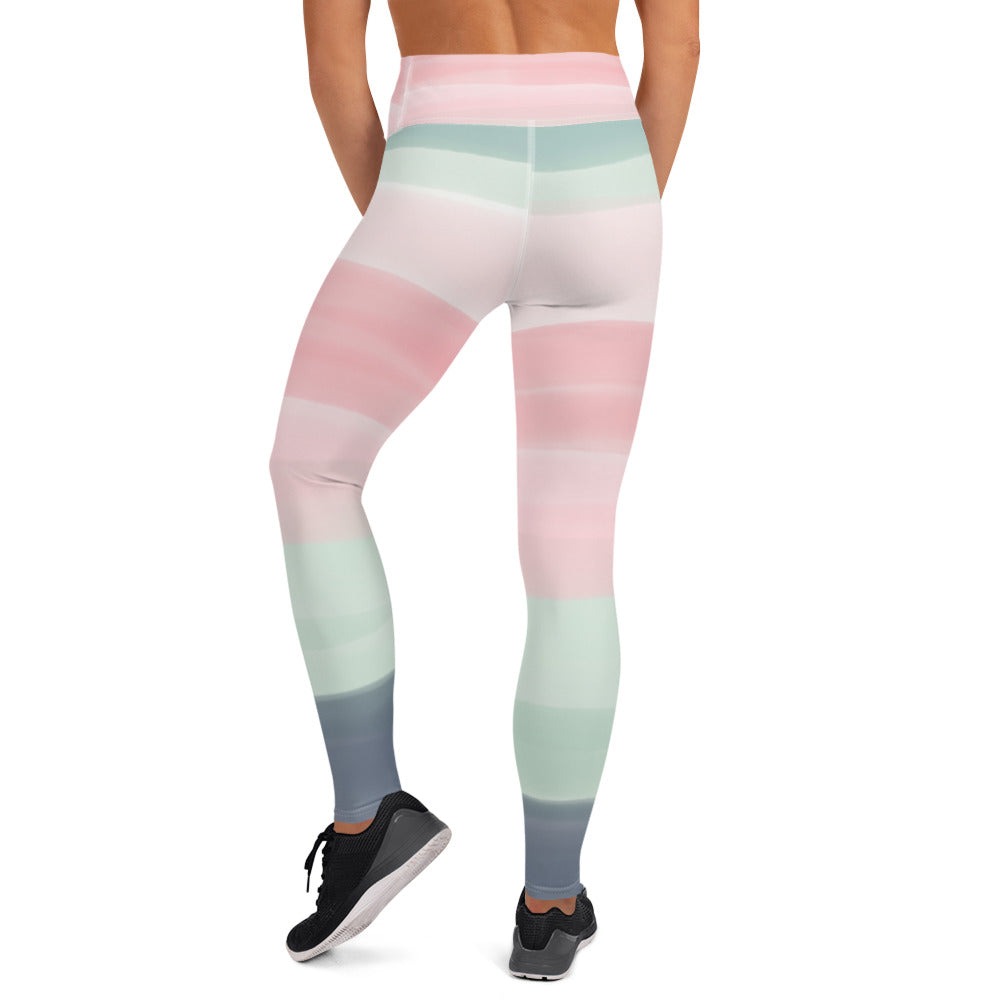 Damen-Yoga-Leggings mit hohem Bund für mühelosen Komfort und trendige Performance - Perfekt für Yoga und den Alltag! Soft Colour