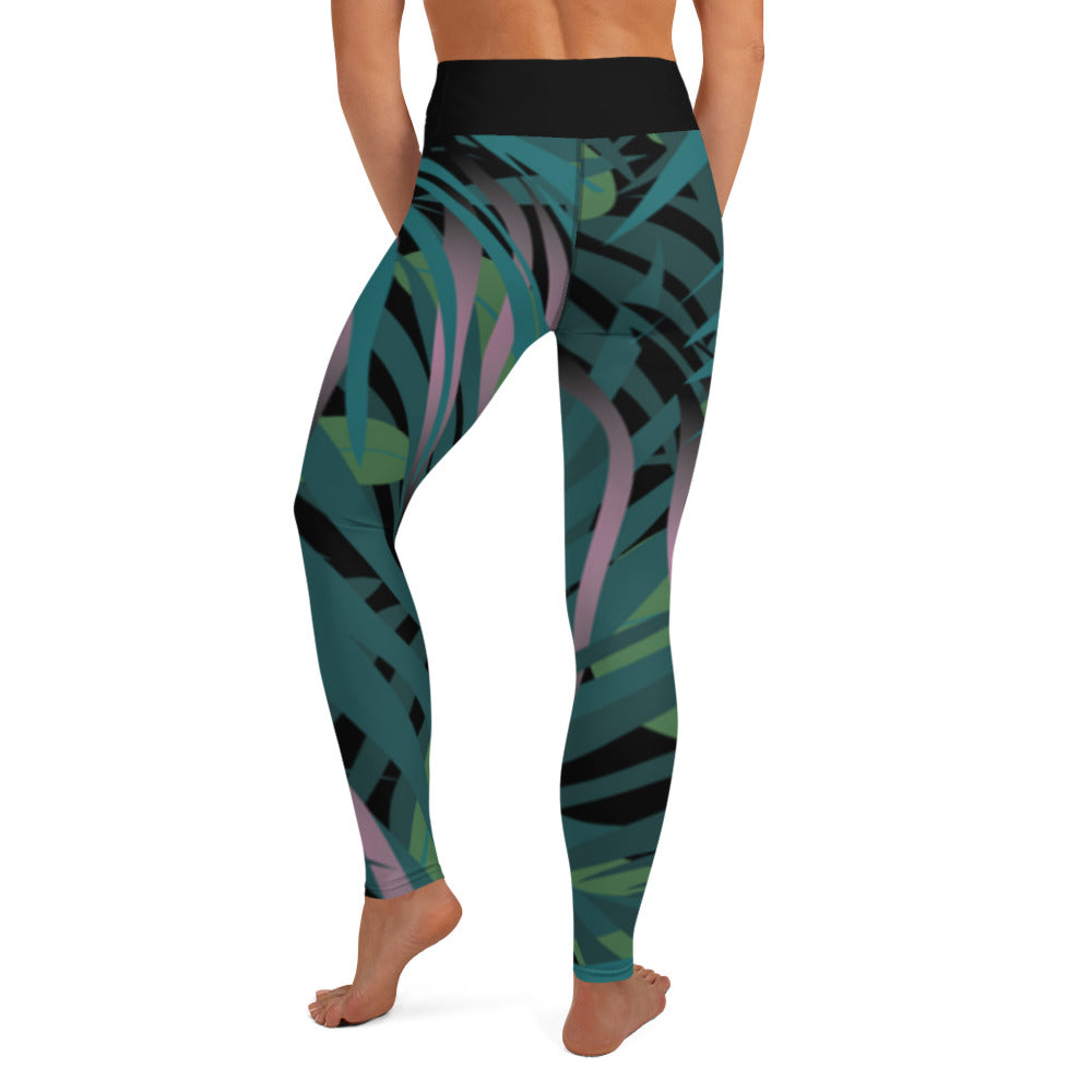 Damen-Yoga-Leggings mit hohem Bund für mühelosen Komfort und trendige Performance - Perfekt für Yoga und den Alltag!  Floral