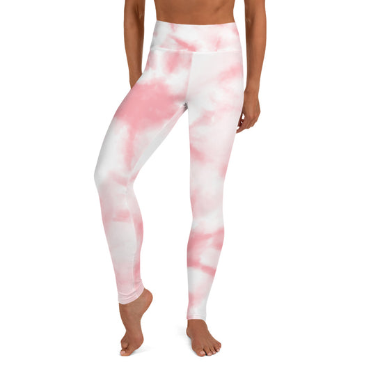 Damen-Yoga-Leggings mit hohem Bund für mühelosen Komfort und trendige Performance - Perfekt für Yoga und den Alltag! Aquarell Soft Pink