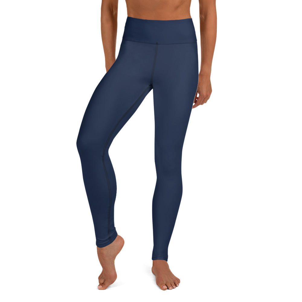 Damen-Yoga-Leggings mit hohem Bund für mühelosen Komfort und trendige Performance - Perfekt für Yoga und den Alltag! Basic Navy