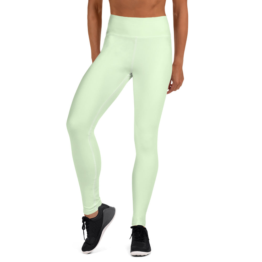 Damen-Yoga-Leggings mit hohem Bund für mühelosen Komfort und trendige Performance - Perfekt für Yoga und den Alltag! Basic Mint