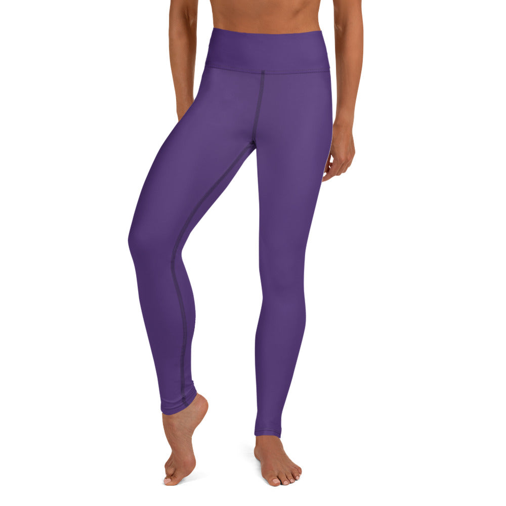 Damen-Yoga-Leggings mit hohem Bund für mühelosen Komfort und trendige Performance - Perfekt für Yoga und den Alltag!  Basic Purple