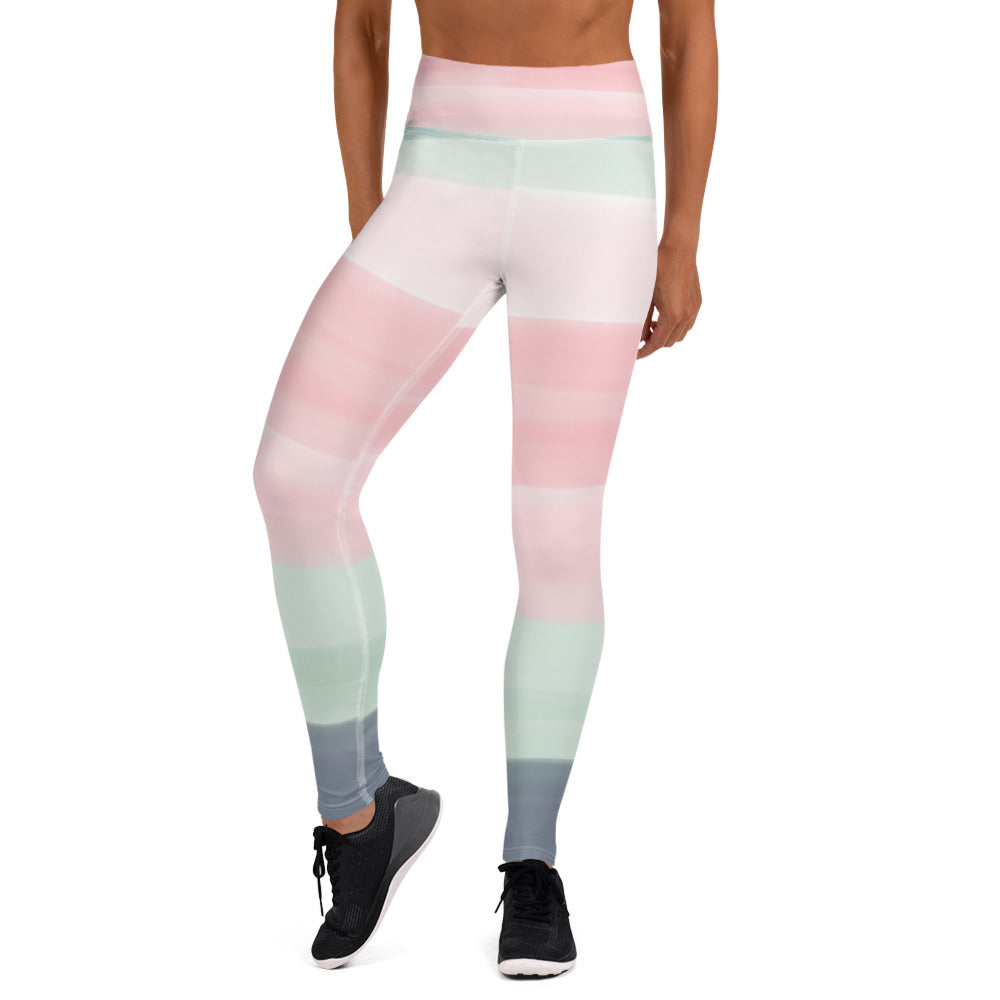 Damen-Yoga-Leggings mit hohem Bund für mühelosen Komfort und trendige Performance - Perfekt für Yoga und den Alltag! Soft Colour