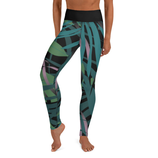 Damen-Yoga-Leggings mit hohem Bund für mühelosen Komfort und trendige Performance - Perfekt für Yoga und den Alltag!  Floral