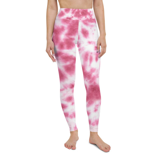 Damen-Yoga-Leggings mit hohem Bund für mühelosen Komfort und trendige Performance - Perfekt für Yoga und den Alltag! Pinky Batik