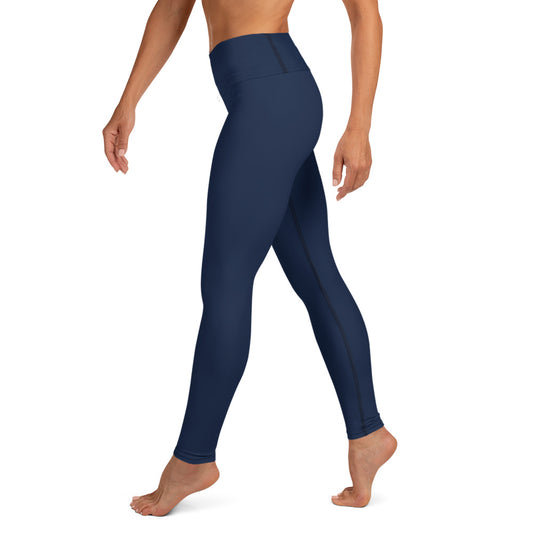 Damen-Yoga-Leggings mit hohem Bund für mühelosen Komfort und trendige Performance - Perfekt für Yoga und den Alltag! Basic Navy