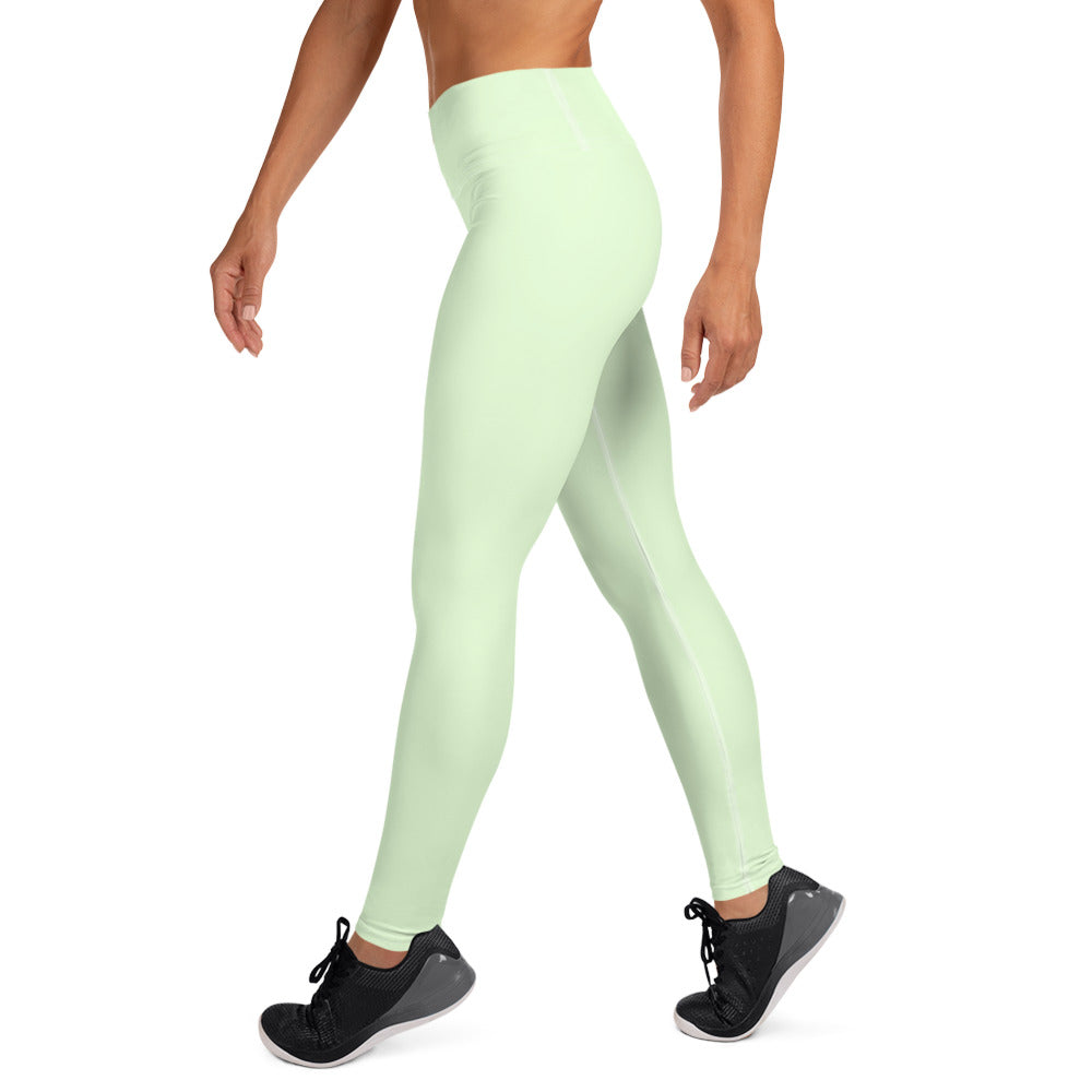 Damen-Yoga-Leggings mit hohem Bund für mühelosen Komfort und trendige Performance - Perfekt für Yoga und den Alltag! Basic Mint