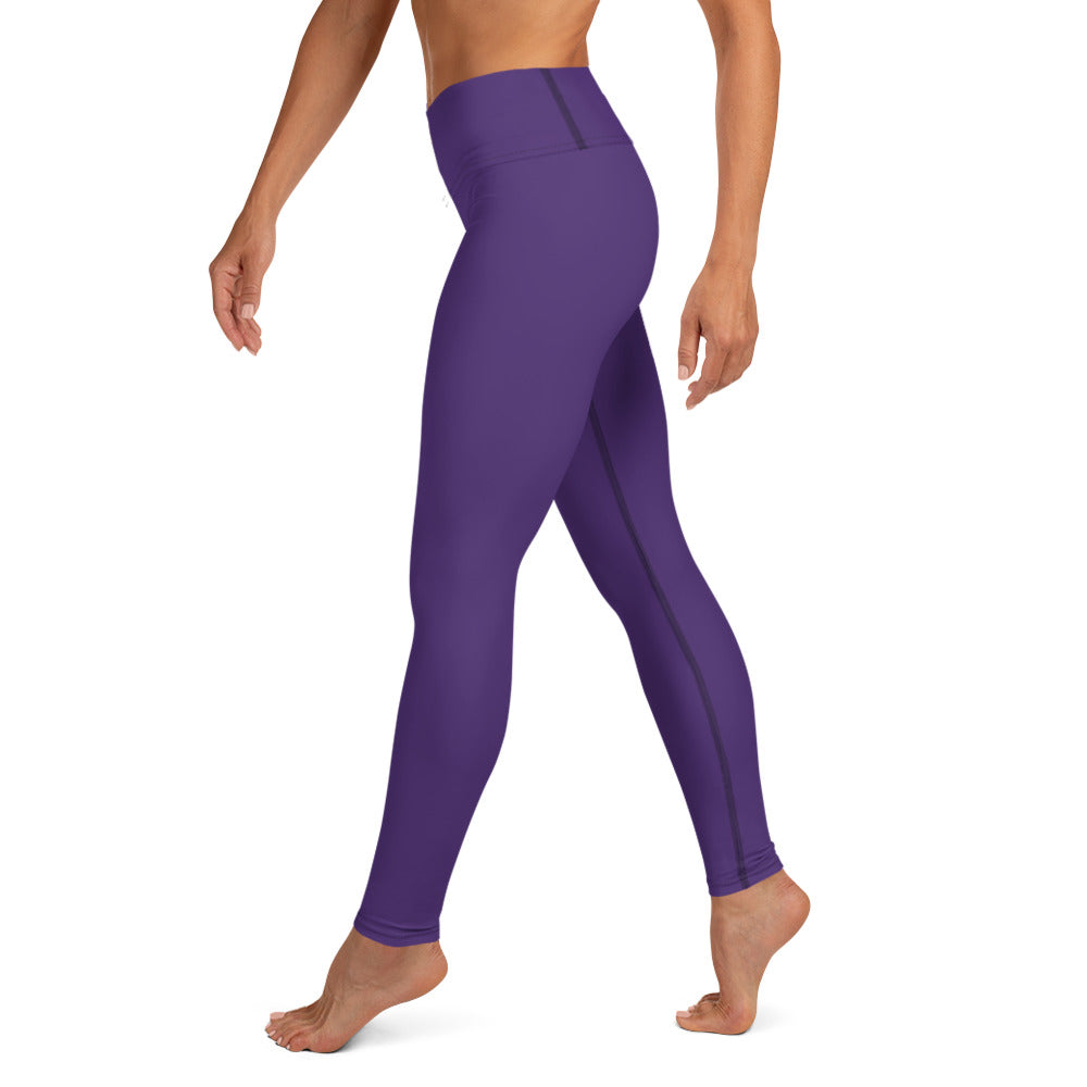 Damen-Yoga-Leggings mit hohem Bund für mühelosen Komfort und trendige Performance - Perfekt für Yoga und den Alltag!  Basic Purple