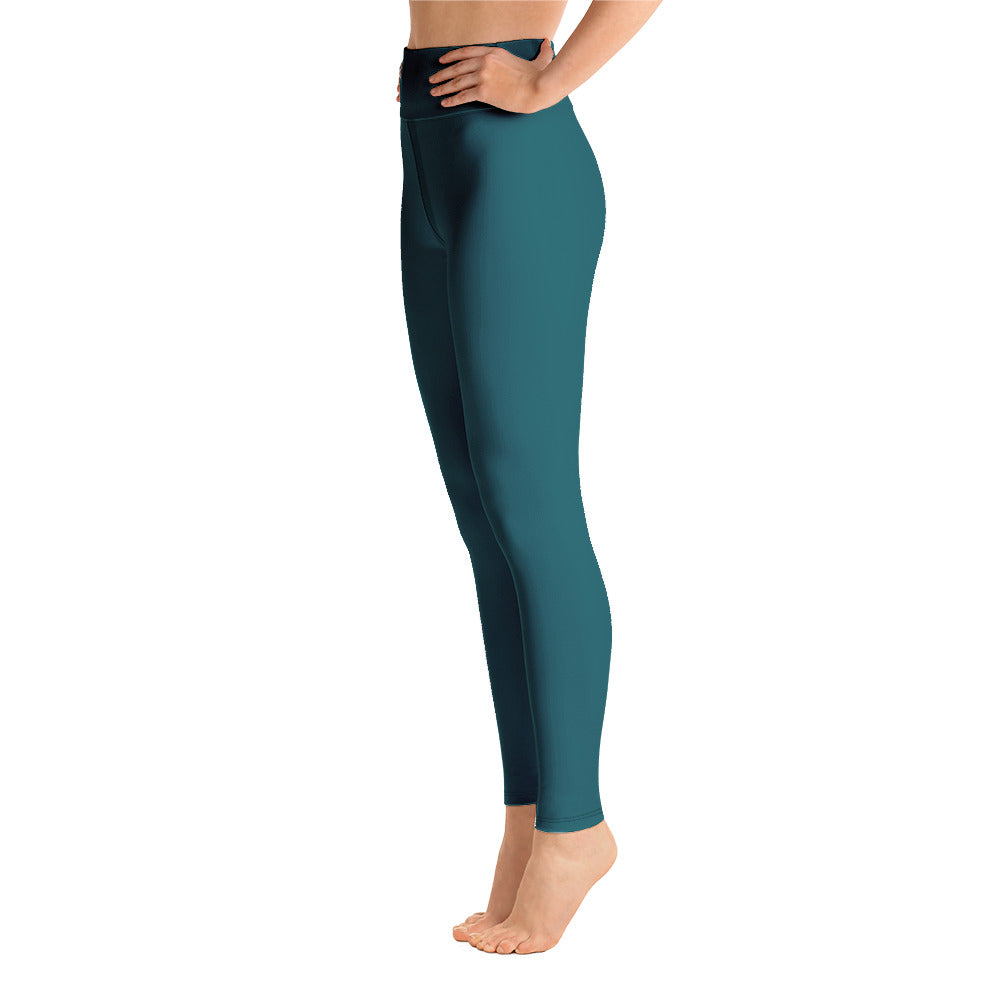 Damen-Yoga-Leggings mit hohem Bund für mühelosen Komfort und trendige Performance - Perfekt für Yoga und den Alltag! Basic Ocean